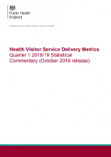 Health Visitor Service Delivery Metrics: Quarter 1 2018/19 Statistical Commentary (October 2018 release)